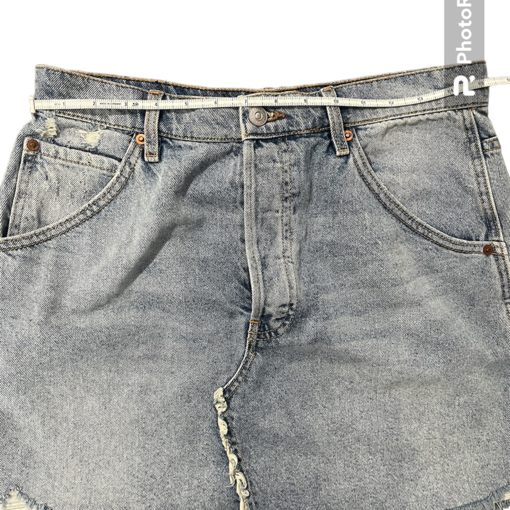 Free People Light Wash Denim Skirt - Picture 7 of 8